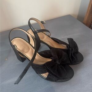 Kelly & Katie Elegant Black Bow Heels